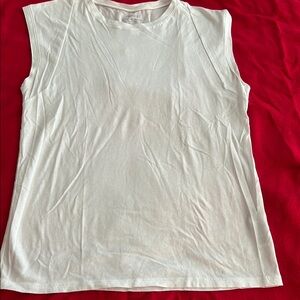 Women's White Sleeveless Top
